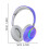 Cuffie wireless con luci LED, Bluetooth, circumaurali, per uomo, donna e ragazzi. 2