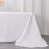 Nappe rectangulaire Balsa Circle 90 po x 132 po en polyester, coins arrondis - Blanche 1