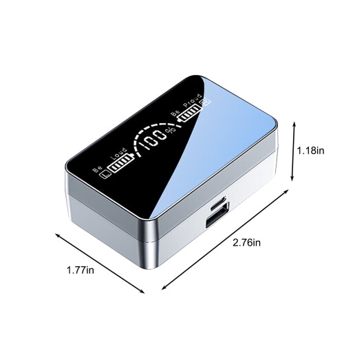 Ασύρματα ακουστικά Ozmmyan Bluetooth5.3, μπαταρία 1200mAh, αδιάβροχα IPX4, premium ήχος με θήκη 2