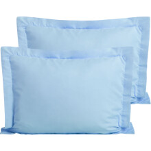 Lot de 2 taies d'oreiller Flxxie en microfibre ultra douce, format standard 51 x 66 cm, bleu ciel