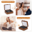 JUNWELL CD Player με Bluetooth - Ρετρό επιτραπέζιο player με ενσωματωμένα ηχεία, HiFi, FM, AUX/USB, 5