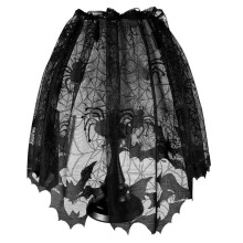 Décoration de cheminée COOLL Halloween chauve-souris toile d'araignée Abat-jour rideau en dentelle ruban décoration de cheminée