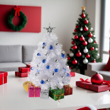 Articles de Noël en liquidation Décorations de Noël Perles floquées Mini sapin de Noël Ornement de Noël Petit sapin de Noël de bureau