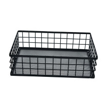 TUMALL Mesh Storage Box, Metal Wire Baskets, Organizer for Home, Office, Bathroom,-black