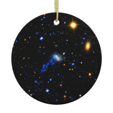 Étoiles binaires dans l'espace - Décoration de Noël à suspendre - Décorations de Noël en céramique - Idées cadeaux