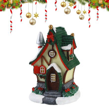 Decorazione natalizia musicale e luminosa per la casa - Ornamento festivo in resina con luci a batteria, compatibile con decorazioni per la casa e
