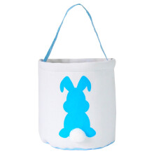 Sac cadeau pliable Hesroicy, motif lapin de Pâques, en polyester et coton, facile à transporter. Idéal pour les fêtes.