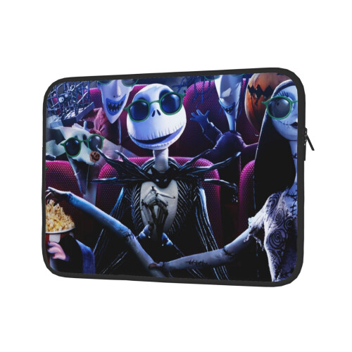 Nightmare Before Christmas - Pasta e Bolsa Mensageiro Clássica Slim Ergonômica de 13 a 15 Polegadas para Laptops de até 15 Polegadas, Preta 2