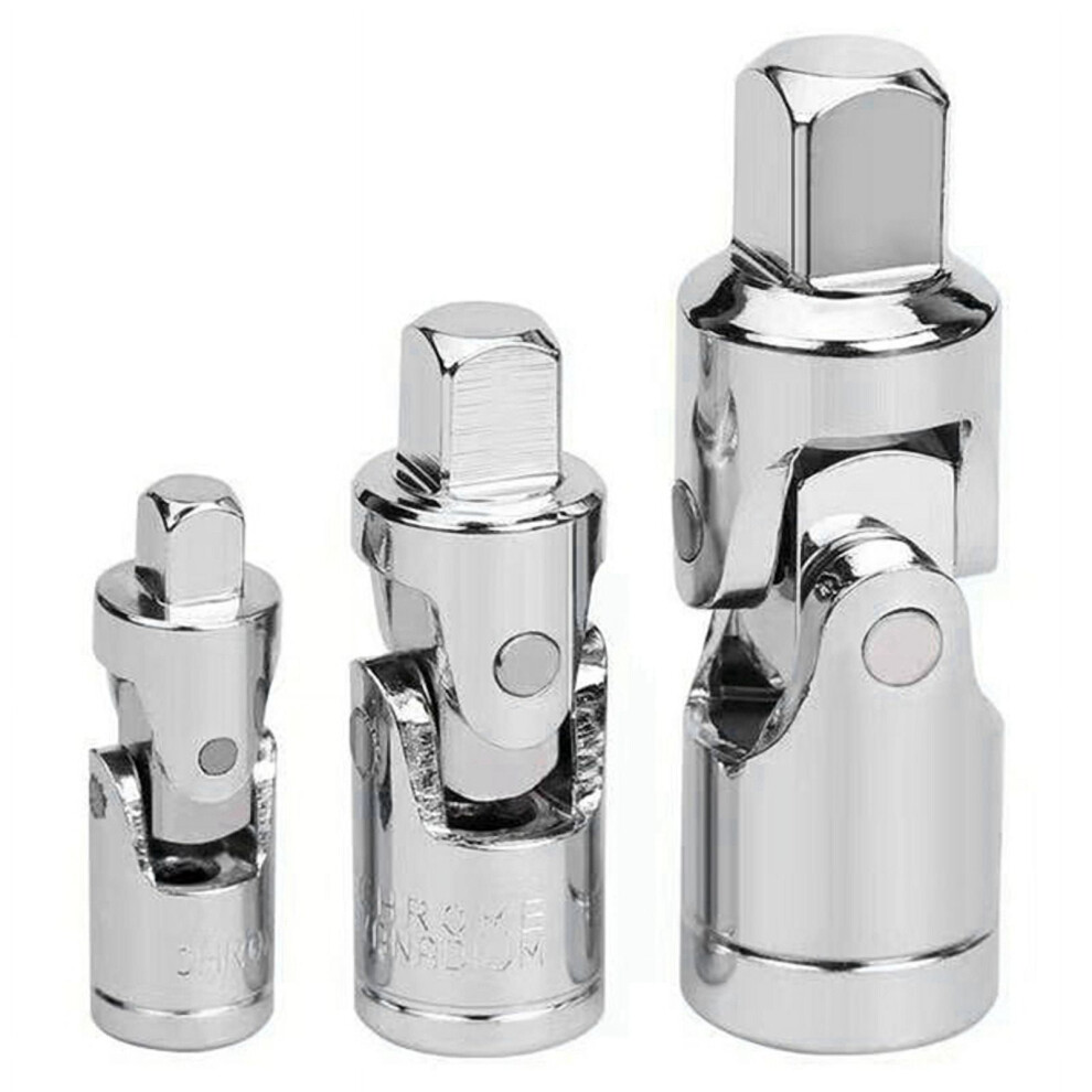 3-Piece Universal Socket Adapter 1/4 3/8 1/2 Socket Universal Joint Universal Socket Ratchet Tool 9048212844105