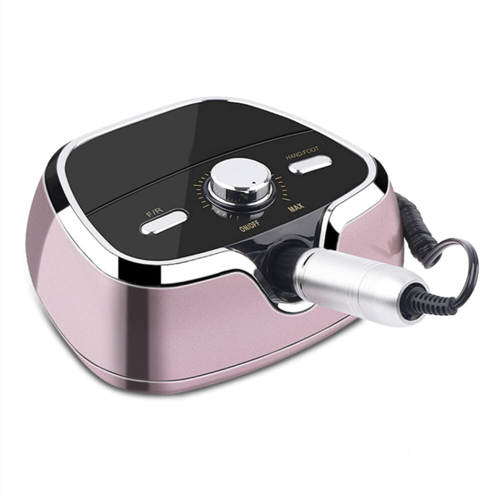 Gold Electric Nail Drill 350000 Rpm Low Noise Low Vibration For Acrylic Gel Nails With Bits Rose