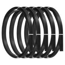 Lanières de bambou tressées 11 mm x 3 m, paquet de 5, en rotin fin et plat pour la fabrication de paniers et autres loisirs créatifs, noir
