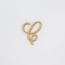 1 stuk, 30 cm x 3 mm dikke houten letters C in lavendelstijl, ideaal voor knutselprojecten.
