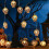 Διακοσμήσεις για το Halloween, Φωτιστικό κρανίο, Φωτεινά στηρίγματα τρόμου, Κρεμαστό 7