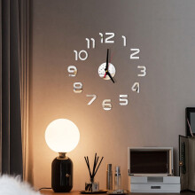Horloge murale à faire soi-même, autocollant effet miroir 3D, décoration pour la maison ou le bureau.