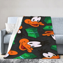 Couvertures Daffy Duck en peluche pour les voyages, la chambre, le salon, le canapé ou le bureau