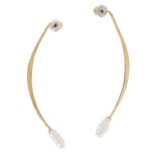 Vita Matchande Faux Pearl Dangle Pierced Örhängen Guldfärgade 6,5 cm Dam Vuxen Kvinna Dam