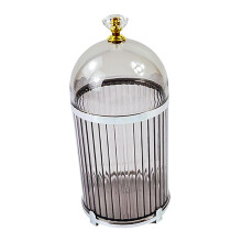 DOMELAY Porte-cuillères à café et fourchettes à dessert, organisateur de couverts, gris fumé, pour table