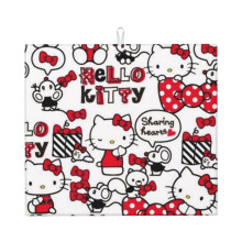 Alfombrilla escurridora de platos Hello Kitty para encimera de cocina, alfombrilla de microfibra, almohadilla de secado rápido y absorbente.