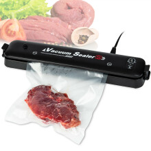 Vákuovací baliaci stroj, automatický systém na balenie suchých a vlhkých potravín, kompatibilný s vreckami FoodSaver, obsahuje 15 vreciek,