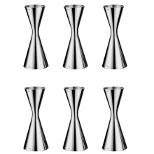 6X Cupán Tomhais Cruach Dhosmálta, Croiteoir Fíona, Barra Dúbailte, 60Ml
