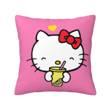 Hello Kitty sierkussenhoes voor bank, fauteuil, beddengoed, huisdecoratie - 18 x 18 inch - Stijl 1