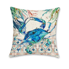 Fețe de pernă decorative cu model de broască țestoasă de mare, 45x45 cm, compatibile cu decorul oceanic de coastă, fețe de pernă din