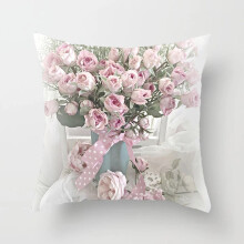 Fețe de pernă din bumbac, in, model floral, decorative, pentru canapea, pernă, față de pernă, perne, decor pentru casă, roz