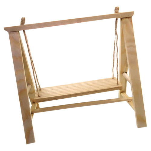 1 τεμάχιο μίνι DIY κούνια διακοσμητικό, εξαιρετικό σετ επίπλων κήπου εξωτερικού 2