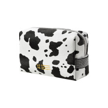 Offres RnemiTe-amo ! Boîte de rangement, trousse de maquillage, sac de maquillage portable à motif vache, sac de rangement pour cosmétiques de