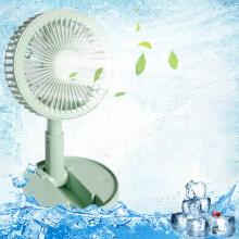 Faltbarer Tischventilator, höhenverstellbarer Standventilator, USB-aufladbar & batteriebetrieben, geeignet für Zuhause, Büro und Schule, Leodye
