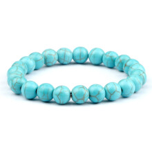 NANAHuang6/8/10mm naturstein røde perler armbånd for menn kvinner vulkansk lava tigerøye perler elastisk tau armbånd yoga paryer smykker