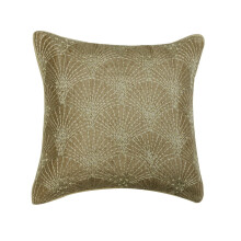 Huse de pernă pentru scaune, bej 40x40 cm, broderie din in și perle, model abstract, stil contemporan - Pearl Deeds