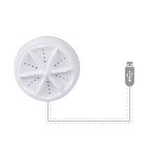 Mini Portable Washing Machine USB Powered with Suction Cups, Compatible with Poaug Cleaning Balls, for Travel, Home, Dorms