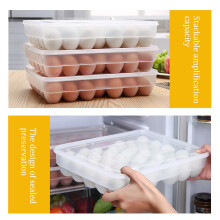 Menos de 20$ Suministros de almacenamiento Gnobogi Caja para huevos de refrigerador de 34 compartimentos Caja de almacenamiento para mantener frescos