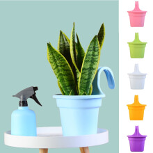 Cheer.US Hangende bloempotten, hars emmerplantenbak met haken voor reling, schutting, balkon, tuin, huisdecoratie, duurzame kruidenpotten