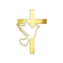 RUOYING Acrylic Cake Topper Dove Cross Cake Toppers Baptism Cake Decorations