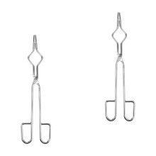 Lot de 2 pinces multi-usages pour flacons de laboratoire et creusets, en acier inoxydable