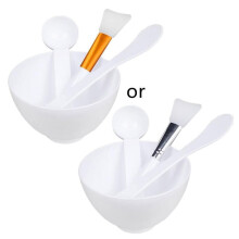 4PCS Face Mask Mixing Bowl Set DIY Facemask Mixing Tool with Silicone Facial Mask Bowl Makeup Brushes Spatula
