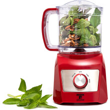 Mini keukenmachine met 3 kopjes inhoud, 300W groentesnijder met 2 snelheden voor in blokjes snijden, hakken, fijnhakken, pureren, babyvoeding maken,