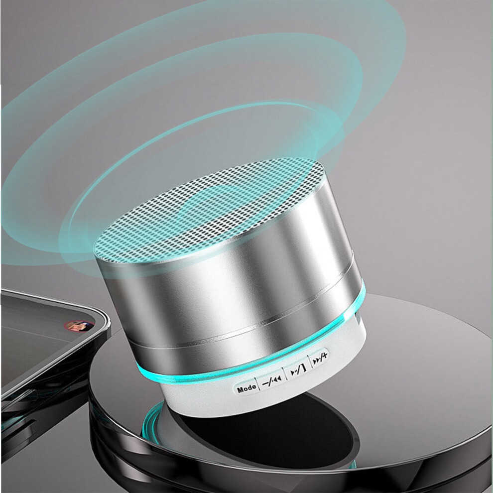 Txmfgh Metal Bluetooth Speaker With Colorful Night & Voice Feature, Compatible With Mini Portable Laptop, Ideal For Indoor/Outdoor, Camping, Light 9048212991267