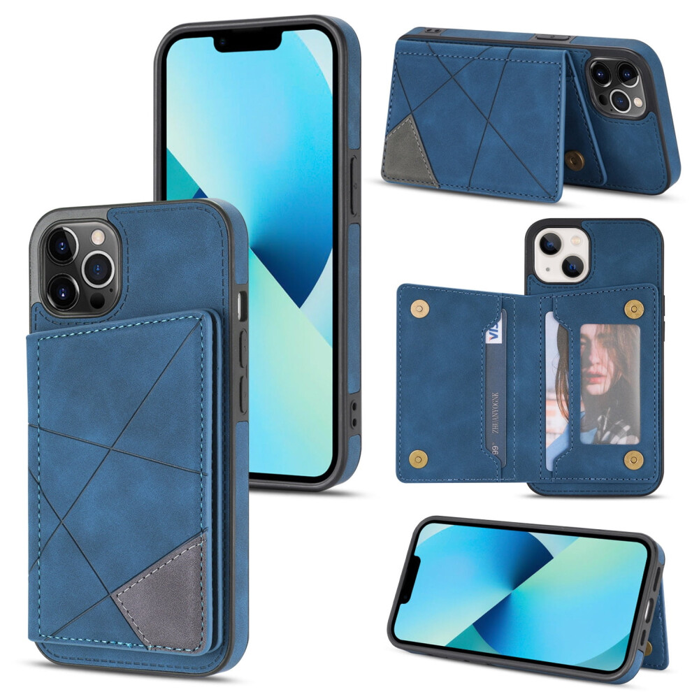 Wallet Card Phone Case Compatible With Iphone 16 2024 6.1", Hybrid Pu Leather Tpu Shockproof Cover With Card Slot & Stand 9048212991762