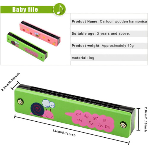 2-pack harmonica for beginners, diatonic harmonica, professional harmonica, harmonica for children, 16 holes 1