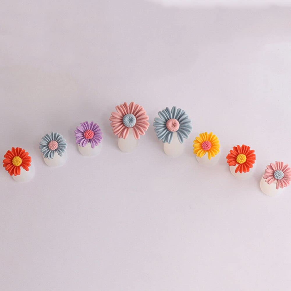 Silicone Toe Separators for Pedicure, Soft Gel Flower Design Toe Spacers, Smudge, Reusable