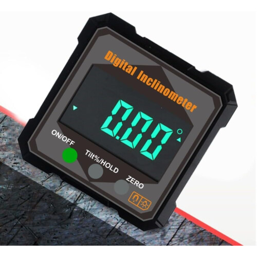Digital Inclinometer Angle Finder IP54 Waterproof Dustproof LCD Display 1 Precision for Construction Gray 2