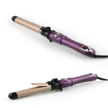 Automatic Rotating Curling Iron 360 Tourmaline Ceramic Barrel with Smart Temp Control for All Hair Types