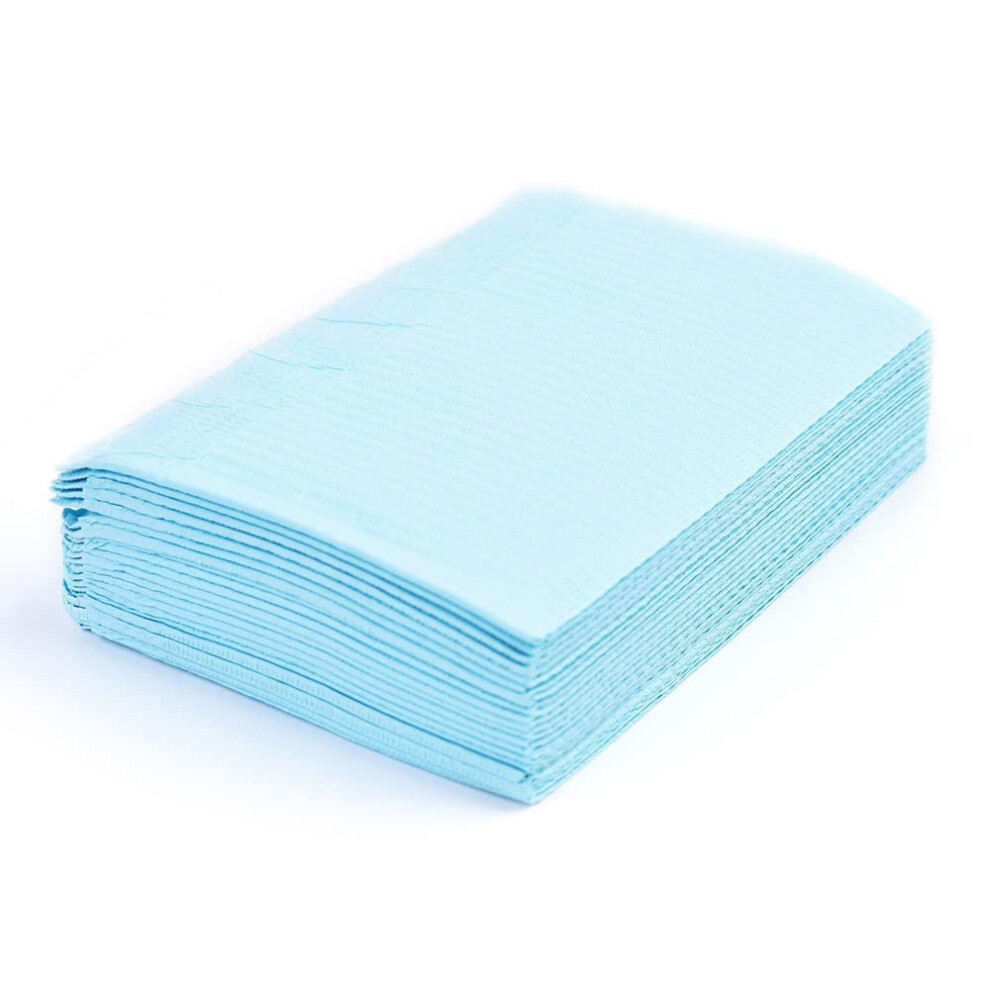 Blue Disposable Nail Table Pads 25Pcs Waterproof Manicure Table Cover For Salon Absorption