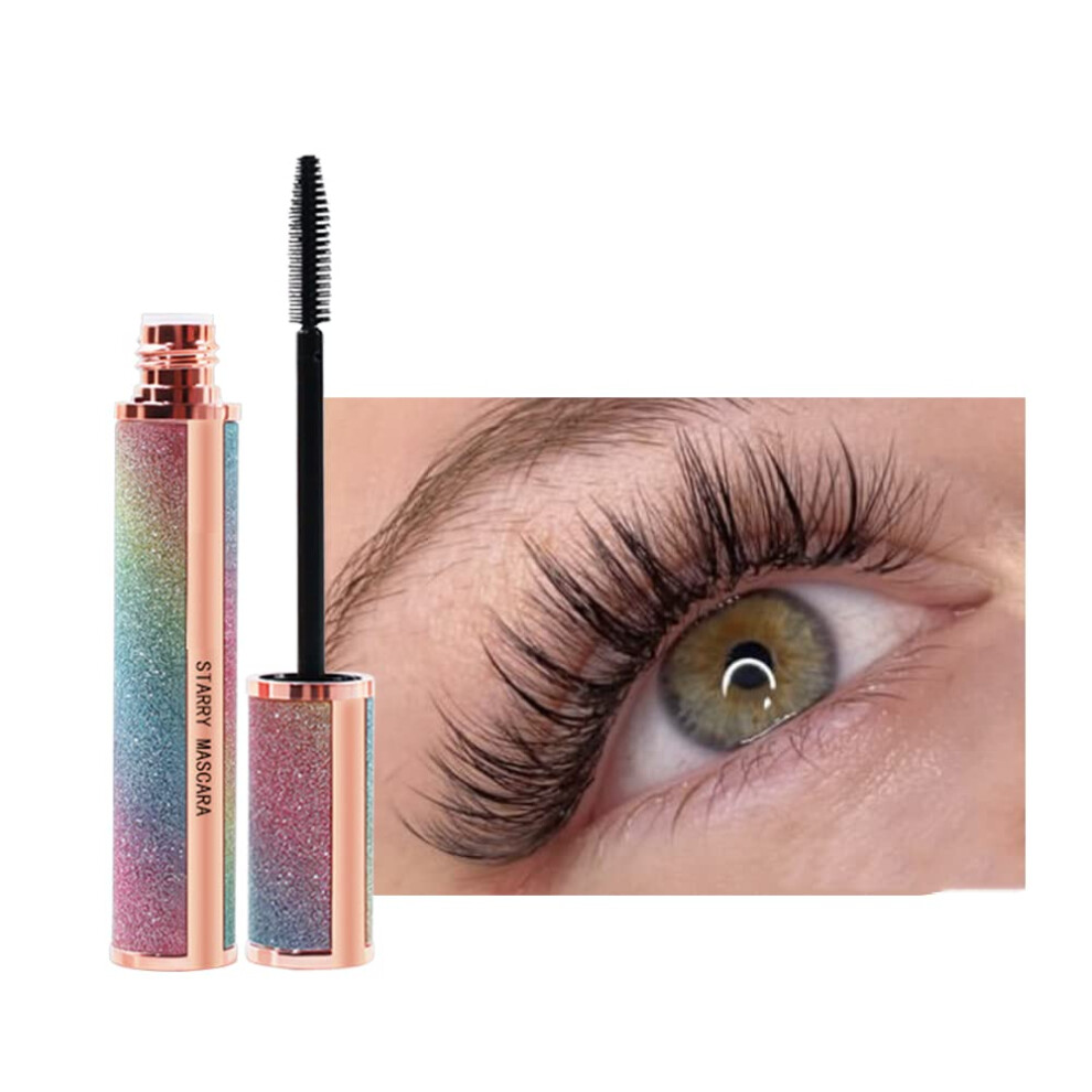 4D Waterproof Mascara Volumizing Lengthening Fiber Infused Lift and Curl Longwear
