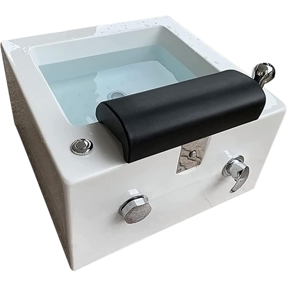 Light Foot Spa Acrylic Soaking Tub With Led Deep Basin And Massage Nodes For Home Pedicure