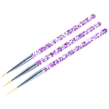 Nail Art Brush with Acrylic Handle for Precise Manicure Lines and Floral Design, Color D