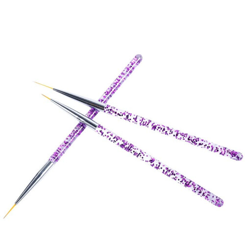 Nail Art Brush with Cap for Precise Detailing, Professional Acrylic Grip Thin Stripe Design 2